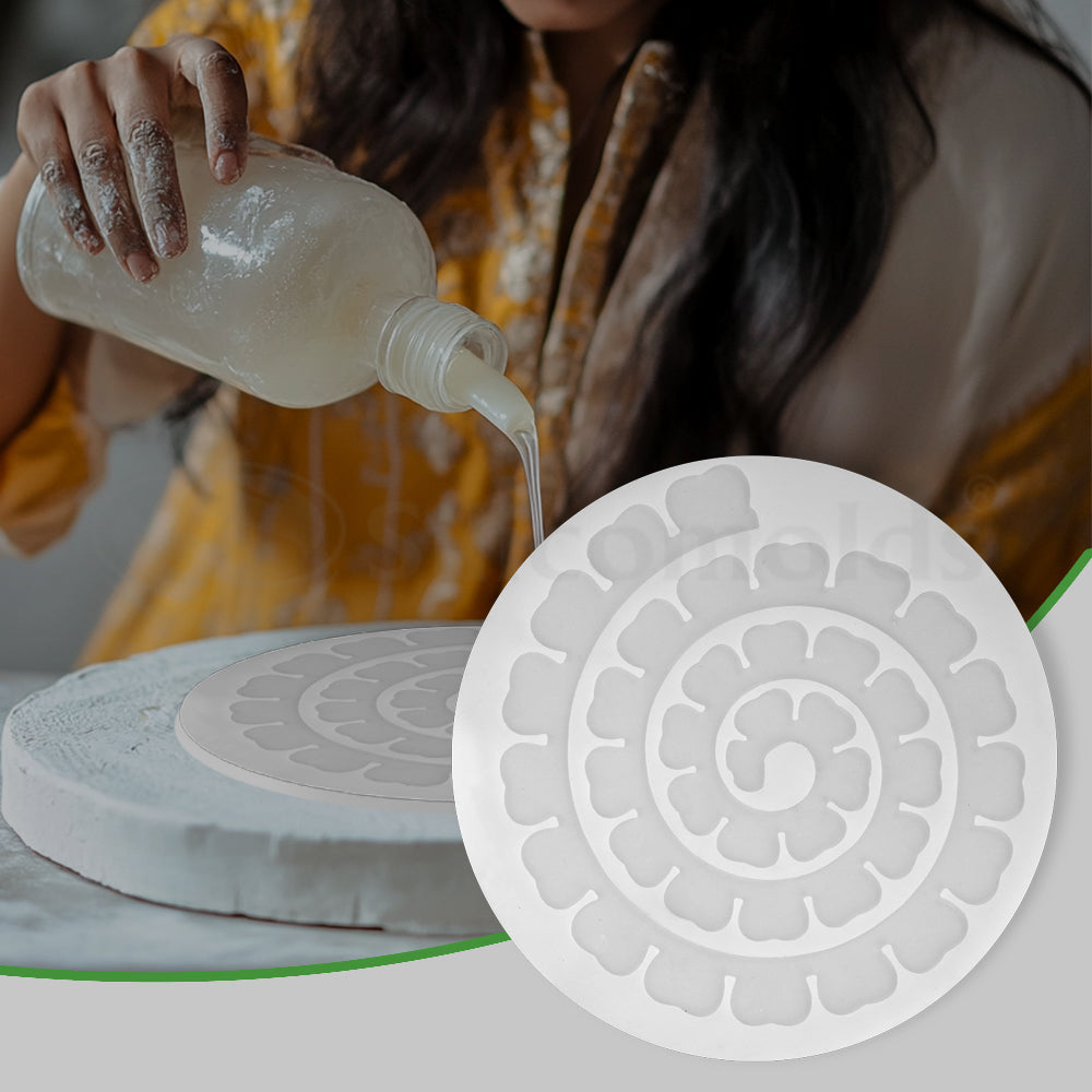 SILICOMOLDS - 3D FLOWER MOLD - ROUND - URP248- RM